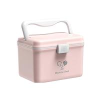 TUKA-i-AKUT 4,8L Scatola per Medicinali, Portatile a Due Strati con Maniglia per il Trasporto, Kit di Pronto Soccorso Armadio Farmacia e Mediche, Multifunzionale, Casa e All'aperto, TKD6402 Rosa