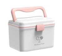 TUKA-i-AKUT 4,8L Scatola per Medicinali, Portatile a Due Strati con Maniglia per il Trasporto, Kit di Pronto Soccorso Armadio Farmacia e Mediche, Multifunzionale, Casa e All'aperto, TKD6402 Bianco