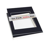 TUKA-i-AKUT 5X Passe-partout da 60x80 cm (per Foto da 40x60 cm), Senza Acidi e Resistente All'invecchiamento, Passepartout per Inquadrare Foto, Poster, Stampe d'Arte, ECC. Nero, TKD9100-60x80-5x