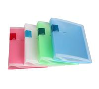 TUKA-i-AKUT Confezione da 4 cartelline portadocumenti in polipropilene A5, 160 buste trasparenti per 320 fogli (per libro, 40 buste trasparenti), custodia trasparente