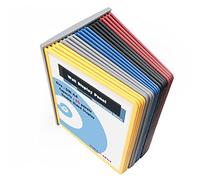 TUKA-i-AKUT Leggio a Muro, 20 Espositivi Pannelli di Visualizzazione A4, Pannelli Espositivi da Parete, per Magazzino Officina Negozio Business Laboratorio Ufficio ecc. Multicolore, TKD8222-20x Bunt