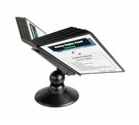 TUKA-i-AKUT Leggio da Tavolo 30 Pannelli A4, Ruotato di 360° e inclinazione Angolo Regolabile, Leggio Espositore Supporto da Tavolo con 30 Espositivi Pannelli di Visualizzazione, Nero TKD8221 Black