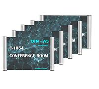 TUKA-i-AKUT Targa per Porta A5, Alluminio e Acrilico, Porta Scudo, Targa Fuoriporta Parete, Fissaggio con Viti, Info Sign Ufficio Porta Segno per Inserto 297mm x 210mm, TKD8302-A5