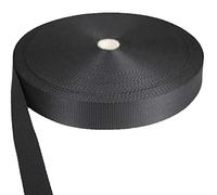 tukan-tex Cinghia in polipropilene nero, larghezza 25 mm, lunghezza 50 m / 2,5 cm di larghezza