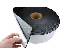 tukan-tex Nastro in feltro autoadesivo, larghezza 80 mm, spessore 3,0 mm, lunghezza 20 m, protezione dal rumore, nastro sigillante in feltro (nero, 8 cm di larghezza, 3,0 mm di spessore, lunghezza 20