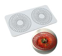 TUKE Stampi in silicone 3D a forma di foglia per decorare torte, stampi per pasta di zucchero, cioccolato, argilla, fondente, tappetino in pizzo, motivo floreale a nido d'ape e ape, per zucchero,