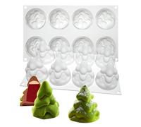 TUKE Stampi in silicone a forma di albero di Natale, stampi per cioccolatini e fondente, forma in silikagel antiaderente 3D di qualità alimentare, per dolci, cioccolato, cubetti di ghiaccio, strumenti