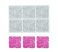 TUKE Stampi in silicone per cioccolato, 3D cavi, piuma, foglia, fondente, forma geometrica, stampo per caramelle, cupcake, decorazione per torte, zucchero, artigianato, decorazione per torte (K_7,8 x