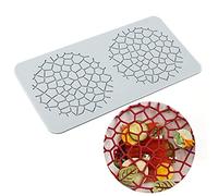 TUKE Stampi in silicone per decorazione di torte 3D a forma di foglia, stampi in silicone per la cottura di stampi gommosi per argilla fondente tappetini in pizzo motivo floreale a nido d'ape ape per