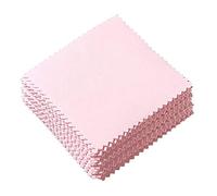 TUKEVA 100 Pcs Panni per lucidare gioielli Gioielli Panno Pulizia Panno per Pulizia Gioielli per Pulire Argento Ottone Platino Oro Sterling Orologi (Rosa)