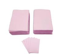 TUKEVA 100 Pezzi Panni per lucidare gioielli Panno Pulizia Panno per Pulizia Gioielli per Pulire Argento e Ottone Platino Oro Sterling Orologi (rosa, 6x10cm)