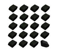Inserto Tubo per Sedia 20 pezzi Cappucci per Gambe della Sedia Cappucci per Sedie Antiscivolo Cappucci per Sedie Riduzione del Rumore Adatto a Tutti i Pavimenti di Interni ed Esterni 50 x 20 mm(Nero)