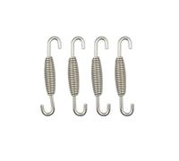 TUKEVA 4 Pcs Molle per tubo di scappamento Molle di espansione per moto Motorcycle Exhaust Springs Stainless Steel per silenziatore, tubo di collegamento di moto e scooter accessori argento (55 mm)