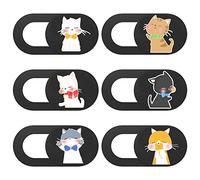 TUKEVA 6 PCS Cover per Webcam Cursore Copertura Webcam Ultra Sottile, Divertente Copertura per la Privacy