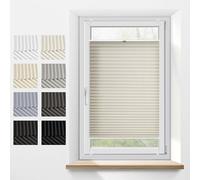 Tuki Systems® Veneziane da Interno - Tende Plissettate su Misura Senza Fori per Finestre e Porte, 23 Colori, Tende per Finestre, Tendine Finestra a Vetro - Larghezza 30-129 cm, Altezza 50-149 cm