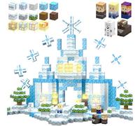 TUKIIE Blocchi magnetici da costruzione magnetici 200 pezzi, per costruire il castello della principessa, il mondo della neve, i blocchi magnetici luminosi della principessa gioco Frozen giocattolo