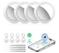 Tukio Air Tag Smart Localizzatore 4 Pezzi, Supporto Apple Dov'è (solo iOS) | Bluetooth Trova Oggetti, Batteria Sostituibile, Smart Finder Tracker per Chiavi Bagaglio Portafoglio Bicicletta Zaino Borsa