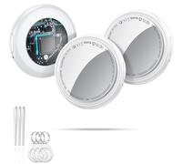 Tukio Air Tags 3 Pezzi Bianco, Bluetooth Trova oggetti Compatibile con Apple Dov'è (solo iOS) Batteria sostituibile Smart Tracker Localizzatore per bagagli,borse,portafogli,zaini, chiavi Tag Tracking