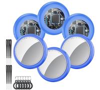 Tukio Air Tags 6 Pack Blu, Smart Tracker Localizzatore Funziona con Apple Dov'è App (solo iOS, NON per Android) Bluetooth Trova Oggetti per Chiavi/Valigie/Portafogli, Batteria Sostituibile, Mini Tags