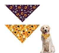 TUKNN Bandane per Cani, Bandana di Halloween Cane, Bandana per Cani Piccoli, Sciarpa per Cani, Bandane per Cani e Gatti, Bandana Triangolo Bavaglini Cane, Bandana per Animali Domestici, 2 Pezzi