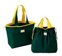 TUKRKRS 2PACK Reusable Shopping Bags Large Capacity, Reusable Grocery Totes Foldable for Storage, Market, Picnic or Daily Use, Strong Handles Hold 35 lbs, 17.3 × 16.5 × 3.9 in(Green)
