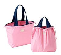 TUKRKRS 2PACK Reusable Shopping Bags Large Capacity, Reusable Grocery Totes Foldable for Storage, Market, Picnic or Daily Use, Strong Handles Hold 35 lbs, 17.3 × 16.5 × 3.9 in(Light pink)