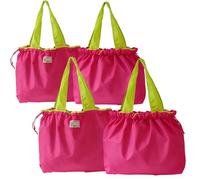 TUKRKRS 4PACK Heavy Duty Reusable Shopping Bag, Foldable Large Capacity Tote for Groceries, Beach, and Everyday Carry, Holds 35 lbs, 17.3 × 16.5 × 3.9 in