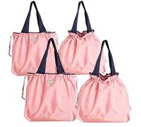 TUKRKRS 4PACK Reusable Grocery Bag, Large Foldable Shopping Tote with Reinforced Handles for Daily Use, Holds 35 lbs, Size 17.3 in × 16.5 in × 3.9 in