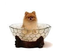 TUKRKRS Artisan Resin Dog Statue Lamp-Unique Bubble Series LED Ambient Light Honeycomb Texture Bedside Decor for Living Room Party Atmosphere(Pomeranian Reading Light)