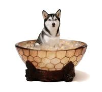 TUKRKRS Artisan Resin Dog Statue Lamp-Unique Bubble Series LED Ambient Light Honeycomb Texture Bedside Decor for Living Room Party Atmosphere(Husky Reading Light)