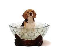 TUKRKRS Artisan Resin Dog Statue Lamp-Unique Bubble Series LED Ambient Light Honeycomb Texture Bedside Decor for Living Room Party Atmosphere(Beagle Reading Light)