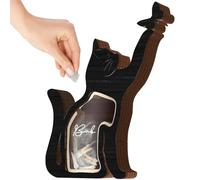 TUKRKRS Cat Remembrance Fur Storage Box - Standable Wooden catShape Keepsake Box for Hair, Teeth or Ashes, A Gentle Memorial Gift for The Loss of a Devoted Pet