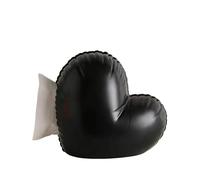 TUKRKRS Creative Heart Shaped Tissue Box Cover Cute Puffy Balloon Style Napkin Holder Plastic Dispenser Kawaii Room Decor Aesthetic Gift for Girlfriend Women(Nero)