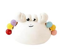 TUKRKRS Cute Crab Fruit Fork Set with Holder Reusable Dessert Picks Creative Animal Shape Appetizer Forks Colorful Salad Toothpicks for Party Kitchen Gadget Gift(Bianco)