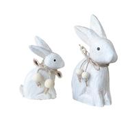 TUKRKRS Easter Moss Bunny Figurine - Flocked Artificial Green Rabbit Statue for Spring Home Decor, Yard, Patio & Easter Party Table Centerpiece