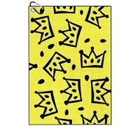 TUKRKRS Natural Tone Golf Towel 15.75x23.62 Inch with Carabiner Clip, Microfiber Cellular Texture, Absorbent Quick Dry, Earthy Color for Eco-Conscious Golfers(Yellow)
