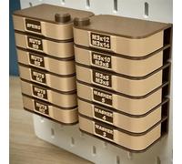 TUKRKRS Printed Screw Organizer Tower Stackable Hardware Storage Bin Multi Shape Desktop Sorting Box for Nuts Bolts Washers Electronic Components Workshop Garage Accessories(Double Rectangular Tower)