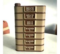 TUKRKRS Printed Screw Organizer Tower Stackable Hardware Storage Bin Multi Shape Desktop Sorting Box for Nuts Bolts Washers Electronic Components Workshop Garage Accessories(Rectangular Tower)