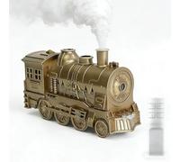 TUKRKRS Valentine's Day Gift for Boyfriend,Steampunk Train Essential Oil Diffuser, Mesmerizing Jellyfish Mist Mode, Remote Control, Dual Color Ambient Light, Waterless Auto-off(Antique Gold)