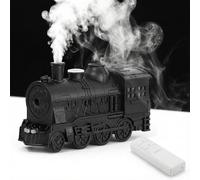 TUKRKRS Valentine's Day Gifts,Retro Train Essential Oil Diffuser with Remote Control, 300ml Cool Mist Humidifier Aromatherapy for Large Room,Realistic Flame Light,Home Decor Gifts(Nero)