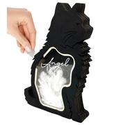 TUKRKRS Wooden Cat Hair Memorial Box - catFigure Keepsake Box That Stands on a Desk or Shelf, Holding Fur, Teeth or Ashes And Preserving The Memory of a Dear Cat