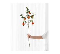 TUKRPQMRI 1 pz Rami di melograno artificiali, 6 frutti, decorazione moderna for feste e matrimoni, decorazione for la casa, decorazione da parete for camera da letto, rosso/489(Orange)