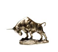 TUKRPQMRI Artigianato Statua in resina pura Statua del toro Scultura Decorazioni for ufficio Artigianato regalo Figurine for soggiorno Decorazioni for la casa/727(Bronze)