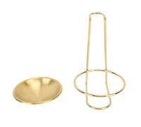 TUKRPQMRI Supporto verticale for mestoli da zuppa in acciaio inox, poggia cucchiai, facile accesso agli utensili da cucina, supporto for pentole da cucina, pentola calda /190(Golden with 1 Plate)