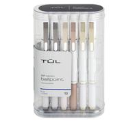 TUL BP3 Retractable Ballpoint Pens Medium Point 1.0 mm Pearl White Barrel Blue Ink 12 Count (Pack of 1)