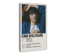 TULAOJI Poster su tela con Finn Wolfhard, decorazione per camera da letto, serie coreana, paesaggio per ufficio, camera da letto, regalo, 30 x 45 cm, con cornice