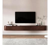 TULAZOU Mobile TV galleggiante, 180 cm, mobile TV sospeso con anta, mobile TV moderno per TV, grande, per soggiorno (marrone, 180 cm)
