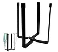 TULEBOLIAN Scolabottiglie Scolapiatti Pieghevole, Scola Borracce, Scolabottiglie per Cucina, per 4 Bottiglie di Vetro e Biberon, Bianco (Nero)