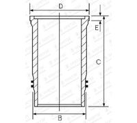 Goetze Canna cilindro 15-370040-00 levigata per Volvo 340-360 Tre volumi