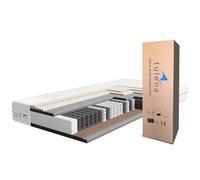 TULENA NOX Materasso singolo 80x190 cm con memory foam e lattice, Materassi a molle insacchettate H3 + H4 Comfort Plus, altezza 24 cm